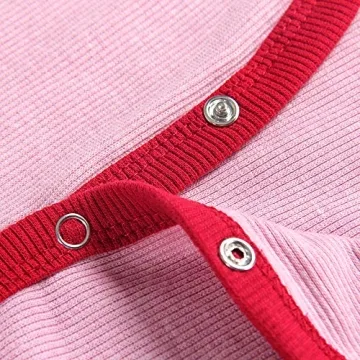 Roselux Sexy Deep V Neck Knitted Bodysuit for Women