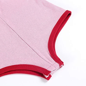 Roselux Sexy Deep V Neck Knitted Bodysuit for Women