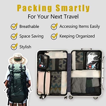 BAGAIL Packing Cubes - Ultimate Travel Organizer Set