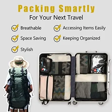 BAGAIL Packing Cubes - Ultimate Travel Organizer Set