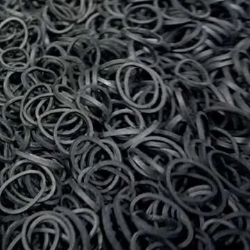 Amelia Beauty | 1000 Count 1/2" Rubber Bands | Premium US Made Rubber Hair Ties | Ideal for Ponytails, Braids & Beards | Strong All Day Hold | Convenient Re-closable Container | Black