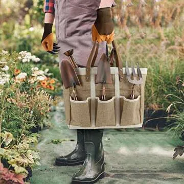 Stylish Gardening Tools Set with Watering Can & Tote