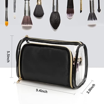 TSA Approved Clear Makeup Bag - Durable Travel Toiletry Organizer