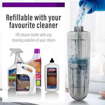 Effortless Floor Cleaning Mop with Refillable Bottle and Pads