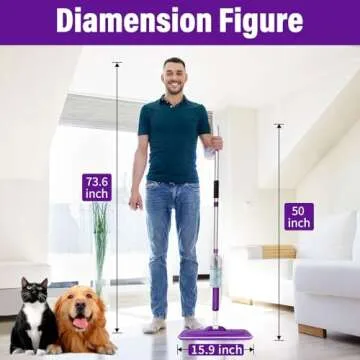 Effortless Floor Cleaning Mop with Refillable Bottle and Pads