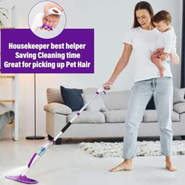 Effortless Floor Cleaning Mop with Refillable Bottle and Pads