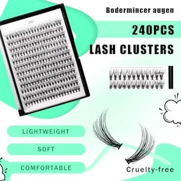 Bodermincer 240pcs D Curl Mixed Lash Kit - Faux Mink Extensions