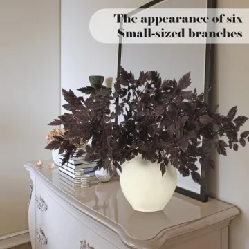 Lyrow Artificial Cimicifuga Leaf Spray for Unique Fall Decor