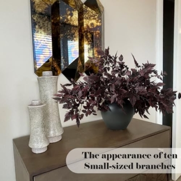 Lyrow Artificial Cimicifuga Leaf Spray for Unique Fall Decor