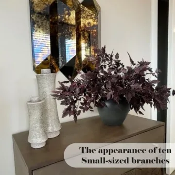 Lyrow Artificial Cimicifuga Leaf Spray for Unique Fall Decor