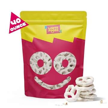 Yogurt Covered Pretzels, Salted Pretzels in Sweet Vanilla Yogurt, 40 Ounces