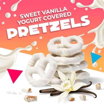 Yogurt Covered Pretzels, Salted Pretzels in Sweet Vanilla Yogurt, 40 Ounces