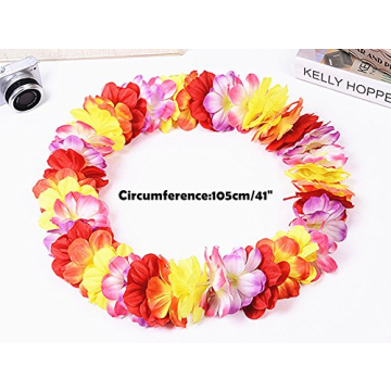BFDYY 4pcs Hawaiian Leis - Vibrant Floral Garlands for Parties