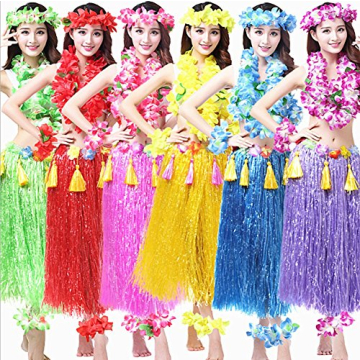 BFDYY 4pcs Hawaiian Leis - Vibrant Floral Garlands for Parties