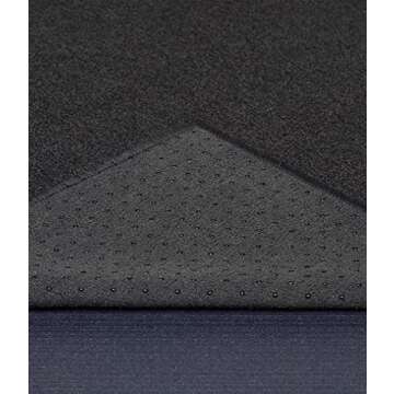 Yogitoes Manduka Yoga Towel for Mat Nonslip and Quick Dry for Hot Yoga with Rubber Bottom Grip Dots 72 Inch Long Onyx Thin and Lightweight (262023001)