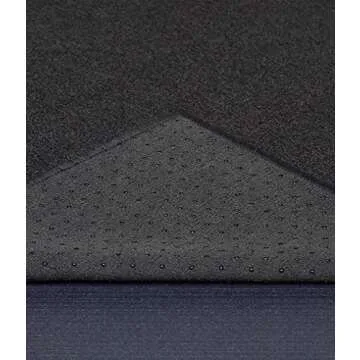 Yogitoes Manduka Yoga Towel for Mat Nonslip and Quick Dry for Hot Yoga with Rubber Bottom Grip Dots 72 Inch Long Onyx Thin and Lightweight (262023001)