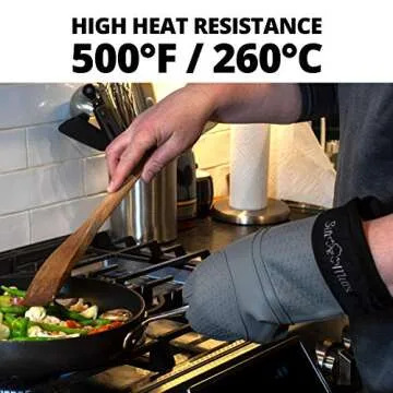 Frux Silicone Oven Mitts - Heat Resistant & Waterproof 500°F