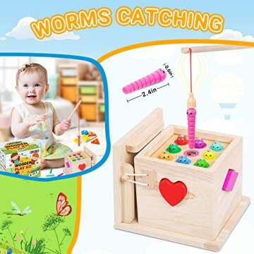 6-in-1 Montessori Wooden Play Kit for Toddlers
