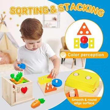 6-in-1 Montessori Wooden Play Kit for Toddlers
