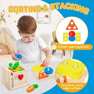 6-in-1 Montessori Wooden Play Kit for Toddlers