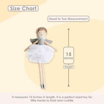 Mon Ami Angel Soft Plush Doll - 15" Elegant Friend