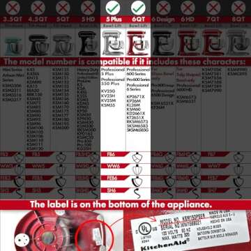 Flat Beater Replacement for KitchenAid 5plus/6 Qt. Bowl-Lift Stand Mixers/Polished 18/8 Stainless Steel Paddle Accessories/No coating/Dishwasher Safe/Replacement for KN256CBT