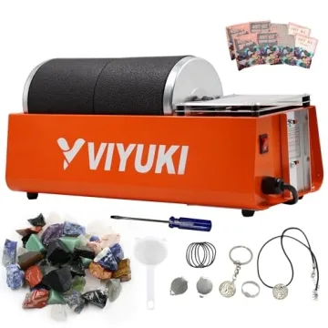 VIYUKI 2025 Professional Rock Tumbler Kit - Double Drum 6LB Lapidary Polisher for Adults (Double Bar...
