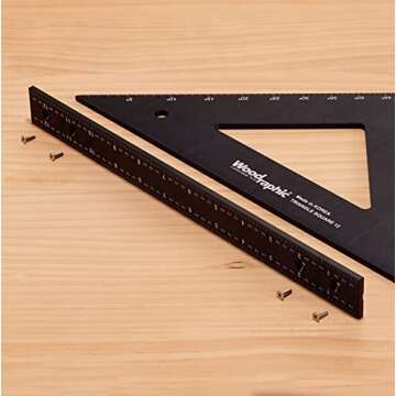 Woodraphic Professional Easy-Read Carpenter Square, Woodworking Tools (12 Inch)