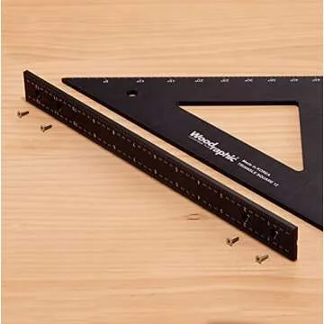 Woodraphic Professional Easy-Read Carpenter Square, Woodworking Tools (12 Inch)