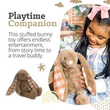 Plushible Easter Bunny Plush Toy - Soft, Cuddly, and Safe for Kids 14 Inch
