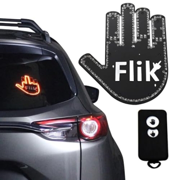 FLIK - THE ORIGINAL Middle Finger Light - Give The Bird & Wave to Drivers - Hottest Gifted Car Acces...