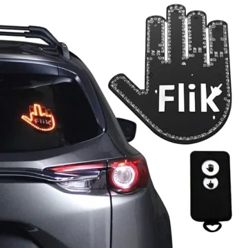 FLIK - THE ORIGINAL Middle Finger Light - Give The Bird & Wave to Drivers - Hottest Gifted Car Acces...