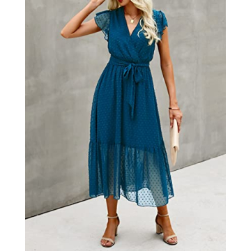 Stylish BTFBM Women Summer Bohemian Midi Dress