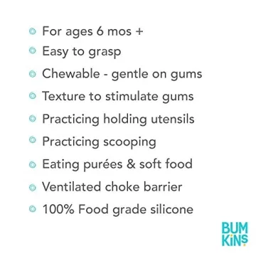 Bumkins Baby Utensil Set - Silicone Spoons for Self-Feeding