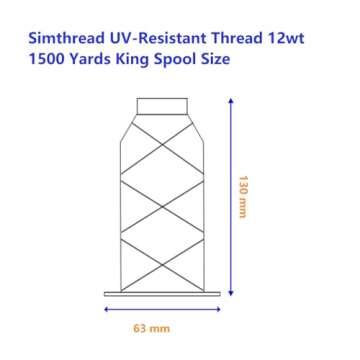 UV Resistant - Heavy Duty Outdoor Thread for Hand or Machine Sewing - Simthread 100% Polyester Bonde...