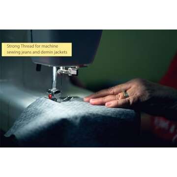 UV Resistant - Heavy Duty Outdoor Thread for Hand or Machine Sewing - Simthread 100% Polyester Bonded Thread Tex 69 (12wt) - 1500 Yards NP-Steel