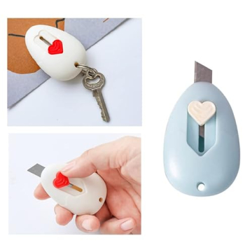 HLLMX 3 PCS Mini Retractable Utility Knife Set for Safe Cutting