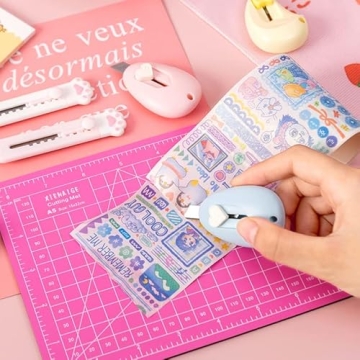 HLLMX 3 PCS Mini Retractable Utility Knife Set for Safe Cutting