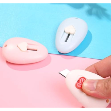 HLLMX 3 PCS Mini Retractable Utility Knife Set for Safe Cutting