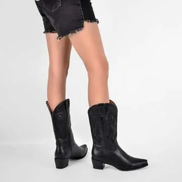 Stylish LISHAN Women's Western Cowboy Cowgirl Boots