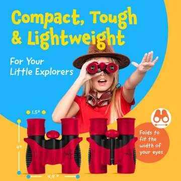 Think Peak Binoculars for Kids - 8x21 Educational Fun