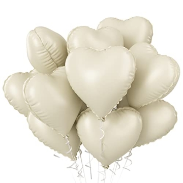 Cream Heart Balloons for Weddings and Celebrations