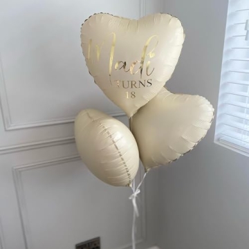 Cream Heart Balloons for Weddings and Celebrations