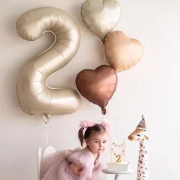 Cream Heart Balloons for Weddings and Celebrations