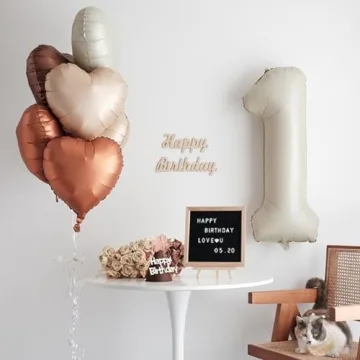 Cream Heart Balloons for Weddings and Celebrations