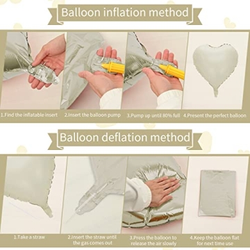 Cream Heart Balloons for Weddings and Celebrations