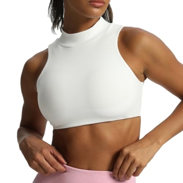 Aoxjox Women's High Neck Cutout Workout Tank Top