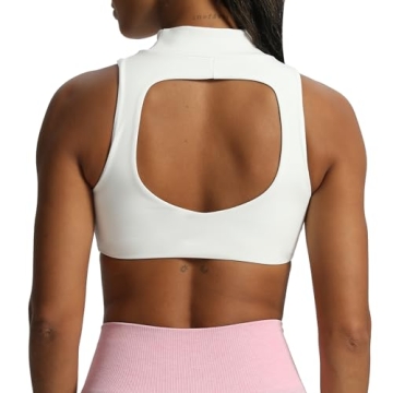 Aoxjox Women's High Neck Cutout Workout Tank Top
