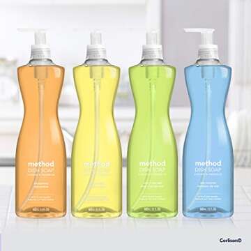 Method Dish Soap, Lime + Sea Salt, Biodegradable Formula, Tough on Grease, 18 Fl Oz (Pack of 1)