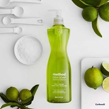 Method Dish Soap, Lime + Sea Salt, Biodegradable Formula, Tough on Grease, 18 Fl Oz (Pack of 1)